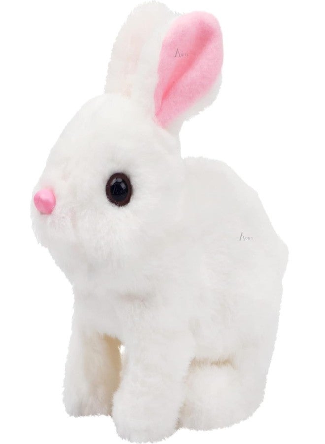 Aqify Hopping Walking Bunny Toy with Sounds, Jumping Rabbit Wiggling Ears, Twitching Mouth and Nose, Educational Interactive Bunny Rabbit Toy for Baby Kids - Image 1
